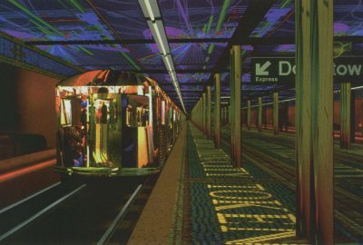 1997 Magenta Token City Subway Wall