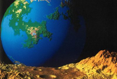 1982 Voss Mandelbrot Fractal Planet Rise