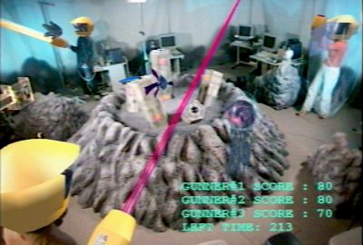 2000 Etech Ohshima: RV-Border Guards: A Multi-Player Entertainment in Mixed-Reality Space