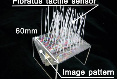 2007 ETech Saga: Fibratus tactile sensor using reflection on an optical lever