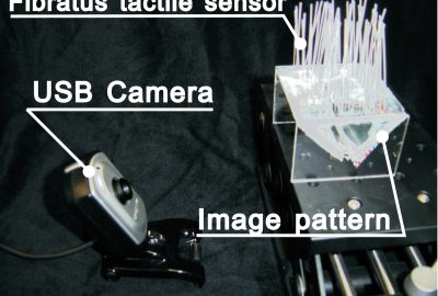 2007 ETech Saga: Fibratus tactile sensor using reflection on an optical lever