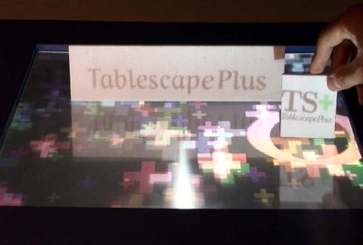 2006 ETech Kakehi: Tablescape Plus: Upstanding Tiny Displays on Tabletop Display