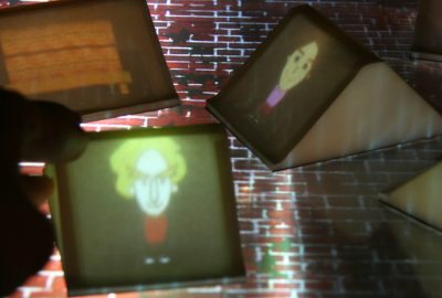 2008 ETech Kakehi: UlteriorScape: Optical Superimposing on View-Dependent Tabletop Display and Its Applications