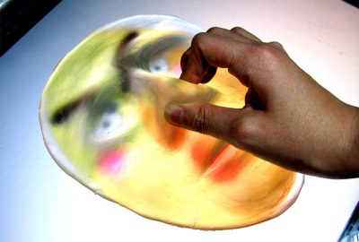 2009 ETech Sato: PhotoelasticTouch: Transparent Rubbery Interface using a LCD and Photoelasticity