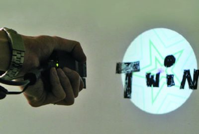 2009 ETech Yoshida: Twinkle: Interface for using Handheld Projectors to Interact with Physical Surfaces