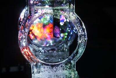 2012 ETech Ochiai: A Colloidal Display: membrane screen that combines transparency, BRDF and 3D volume