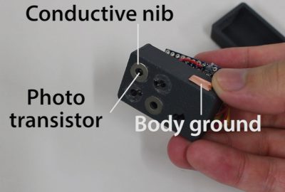 2015 ETech Ogata: FlashTouch: Touchscreen Communication Combining Light and Touch