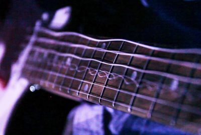 2015 ETech Fukushima: Wobble Strings: Spatially Divided Stroboscopic Effect for Augmenting Wobbly Motion of Stringed Instruments