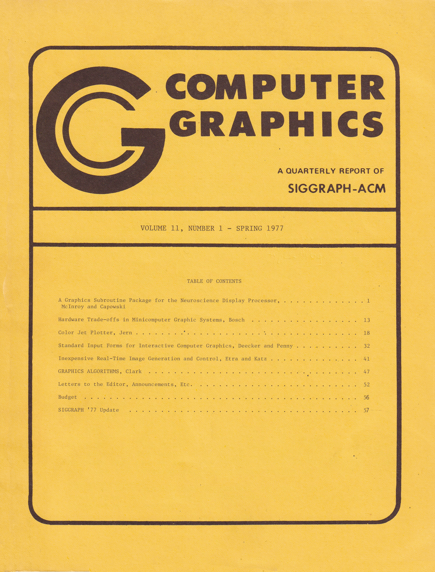 ©Computer Graphics A Quarterly Report of SIGGRAPH-ACM