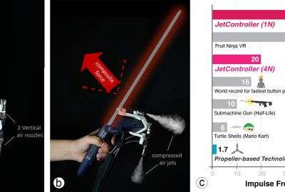 2021 Studio: JetController: High-speed Ungrounded 3-DoF Force Feedback Controllers using Air Propulsion Jets