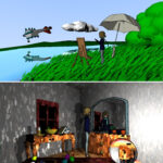 Non-photorealistic ray tracing with paint and toon shading