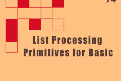 1974 Technical Papers List Processing Primitives for Basic