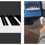 Touch-typable VR piano that corrects positional deviation of fingering based on music theory