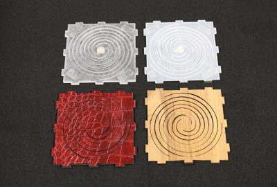 2017 Posters: Takazawa_Morpho Sculptures:Digital Fabrication Methods of Engraving Flat Materials into Shape Changing User Interfaces