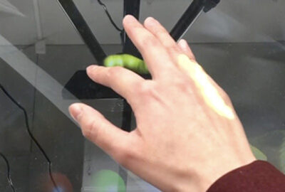 2020 Posters: Takazaki_A Method for Appropriate Occlusion between a Mid-air 3DCG Object and a Hand by Projecting an Image on the Hand