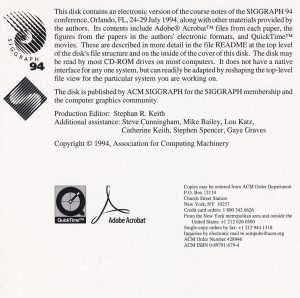 ©SIGGRAPH 94 Course Notes CD-ROM