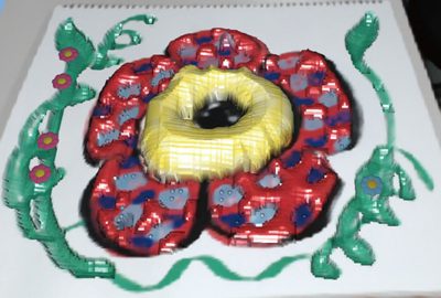 2013 Poster: Kondo_Amazing Sketchbook: extended drawing on a sketchbook using 3DCG