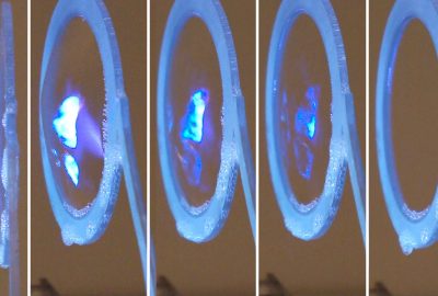 2013 Poster: Ochiai_Reflective, Deformable, Colloidal Display:a waterfall-based colloidal membrane using focused ultrasonic waves.