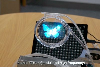 2013 Poster: Ochiai_Reflective, Deformable, Colloidal Display:a waterfall-based colloidal membrane using focused ultrasonic waves.