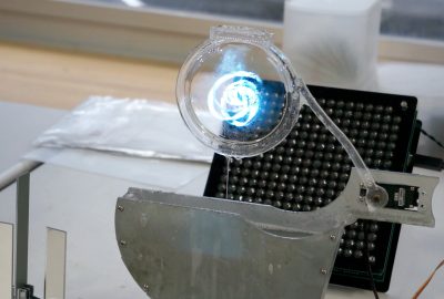 2013 Poster: Ochiai_Reflective, Deformable, Colloidal Display:a waterfall-based colloidal membrane using focused ultrasonic waves.