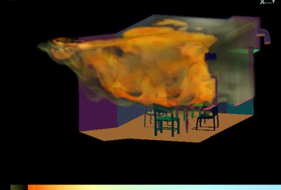 2004 Poster: Barrero_CFD and Realistic Visualization for the Analysis of Fire Scenarios