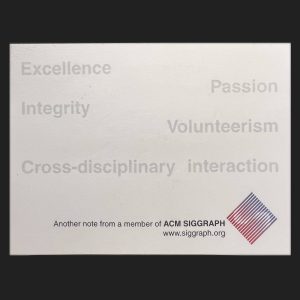 Another note from a member of ACM SIGGRAPH Notepad