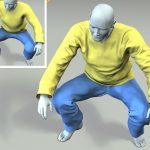 Example-based wrinkle synthesis for clothing animation
