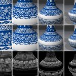 Diffusion curve textures for resolution independent texture mapping