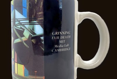 1990 SIGGRAPH GRINNING EVIL DEATH Mug Front