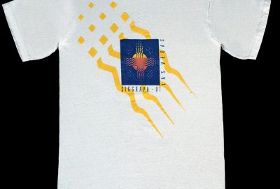 1991 SIGGRAPH White T-shirt Las Vegas Front