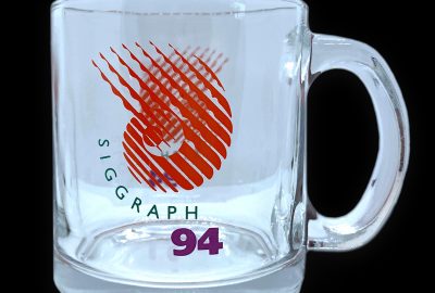1994 SIGGRAPH Glass Mug Front