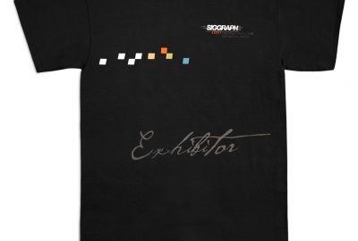 2001-SIGGRAPH Black T-shirt Creating Interaction Front