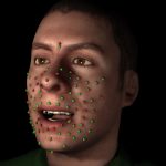 Automatic determination of facial muscle activations from sparse motion capture marker data