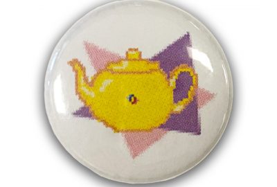2019 SIGGRAPH Chapters Button Gold Teapot