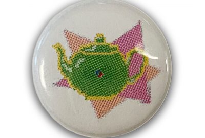 2019 SIGGRAPH Chapters Button Green Teapot