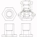 Solid model input through orthographic views