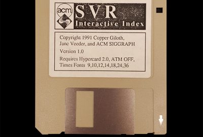 1991 SIGGRAPH-Floppy Disk-SVR Interaction Index-Front