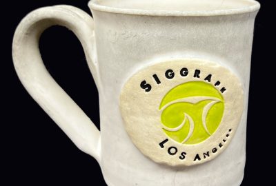 1997 SIGGRAPH Ceramic Coffee Mug Green Logo