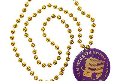 2009 SIGGRAPH-Beads and Medalion-ACM SIGGRAPH MEMBER-Purple