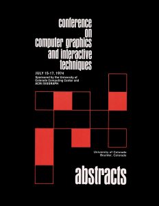 ©Proceedings of the 1st annual conference on Computer graphics and interactive techniques