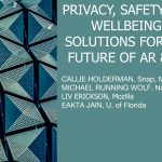 Privacy, Safety and Wellbeing: Solutions for the Future of AR and VR