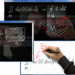 Turning a graphics tablet into a transparent blackboard