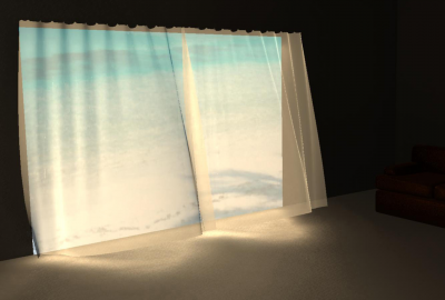 2011 Poster Nomura Lace Curtain Modeling and Rendering of Woven Cloth Using Microfacet BSDF Production of a Catalog of Curtain Animations 04