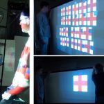 Interactive light field display from a cluster of projectors
