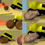 Fast simulation of detailed layered deformable objects in contact