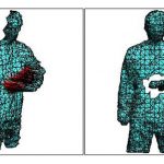 Depth image based 3D human modeling resolving self-occlusion