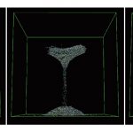 Realtime simulation of an hourglass based on granular dynamics