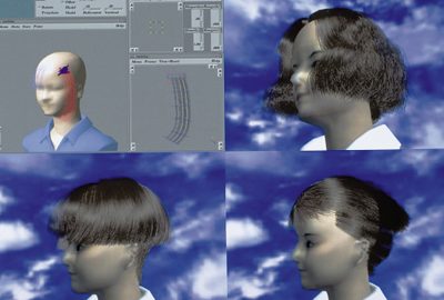 1998 Talks: Kishi_Dynamic Modeling of Human Hair and GUI Based Hair Style Designing System