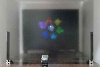 2009 Posters Teraguchi Three dimensional Auto stereoscopic Animated Image with a Long Viewing Distance using High precision Image Correction 07