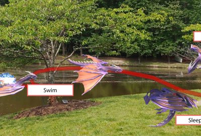 2024 Technical Papers: Kim_Dragon's Path Synthesizing User-centered Flying Creature Animation Paths for Outdoor Augmented Reality